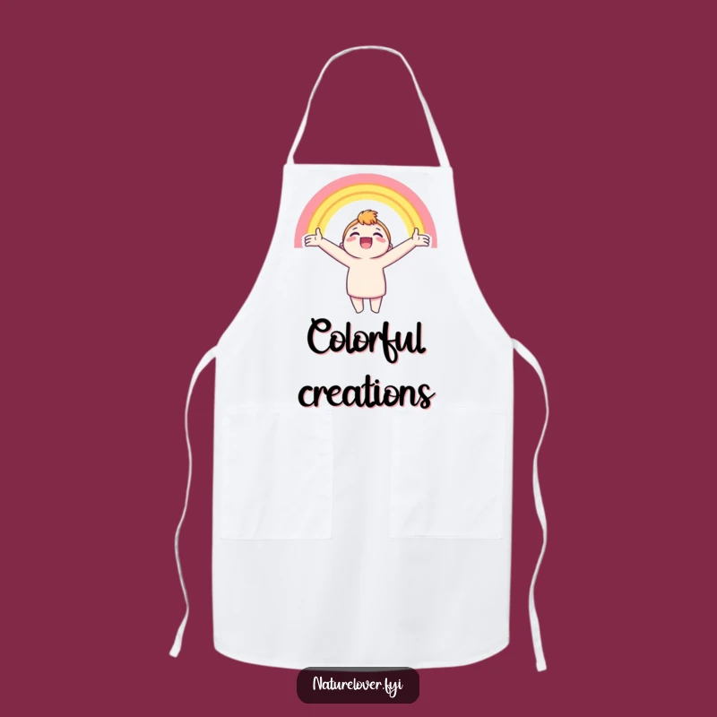 Funny Rainbow Chef Apron: Whimsical Kitchen Optimism