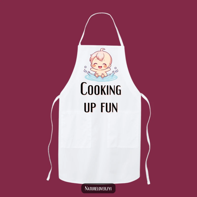 Funny Puddle Splash Apron: Chef's Joyful Moment, Kitchen Fun, Chef's Funny Gift
