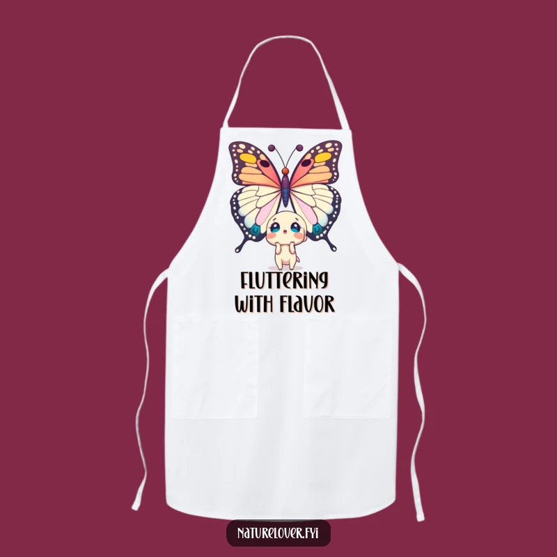 Funny Surprised Character Butterfly Apron - Cook with Giggle-Inducing Style