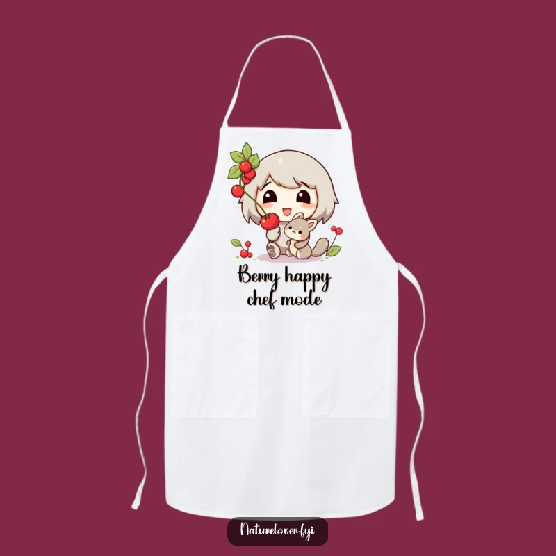 Funny Berry Buddy Apron: Whimsical Kitchen Fun for Chefs