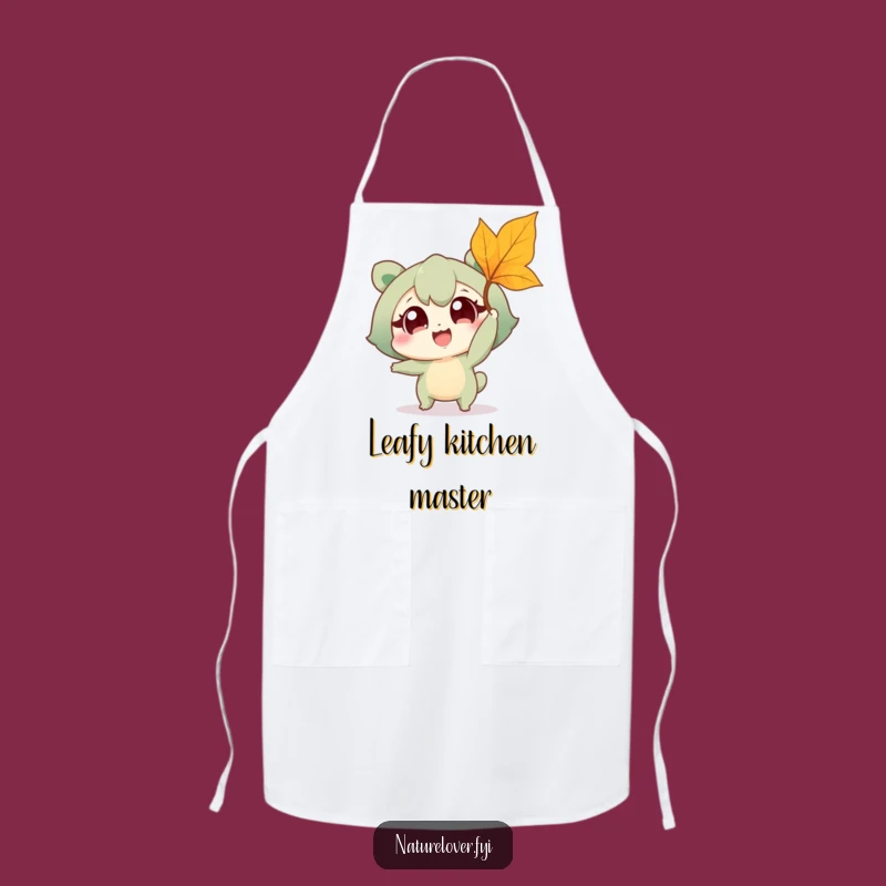 Funny Nature Lover Leaf Catch Apron: Chef's Humorous Outdoor Kitchen Gift