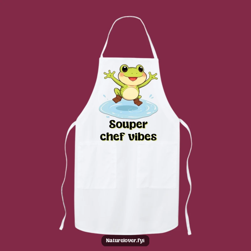Funny Frog Boots Puddle Apron - Hilarious Kitchen Fun