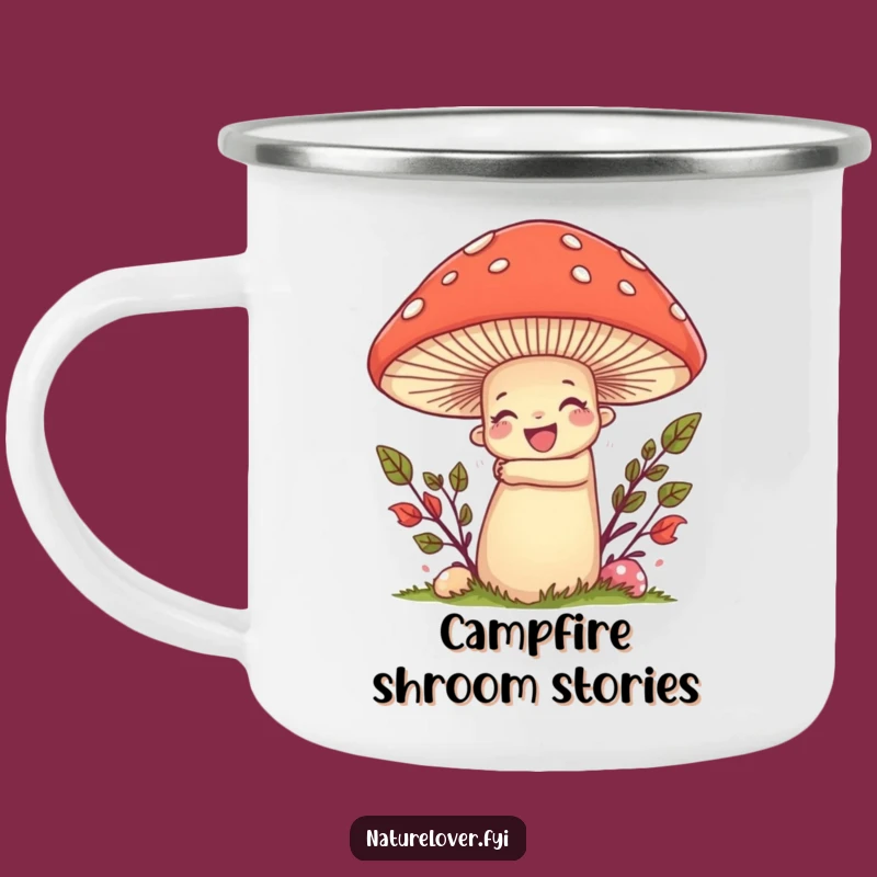 Funny Nature Lover Mushroom Camping Mug: Forest Hugs, Trail Sips