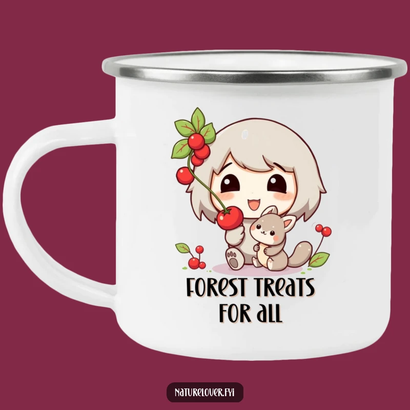 Funny Berry Buddy Camping Mug: Adventure with Character & Comfort