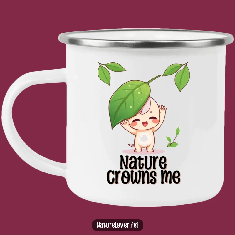 Funny Leaf Balance Playful Camping Mug - Adventure in Balance