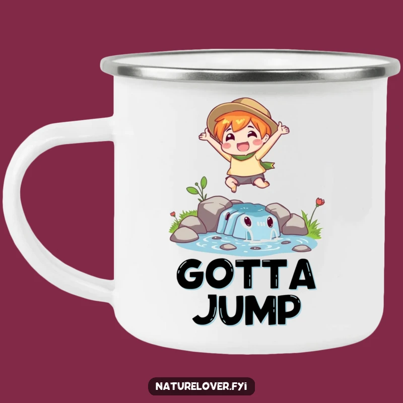 Funny Trail Jumper Camping Mug: Nature Lover's Energy, Durable & Funny Gift for Outdoors