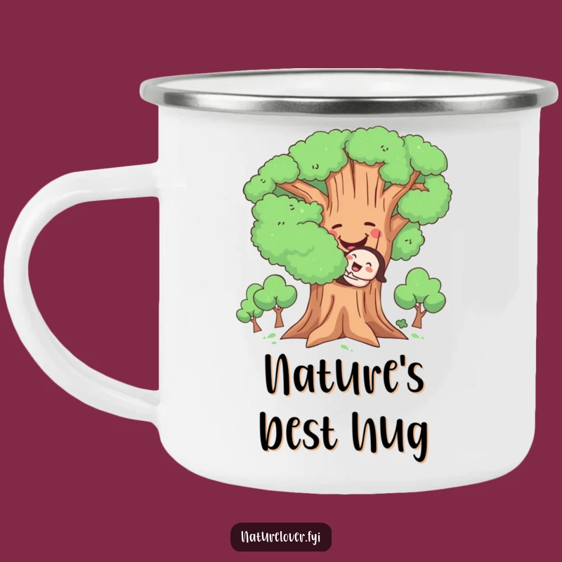 Funny Hugging Tree Camping Mug: Nature's Hugs on Your Adventures
