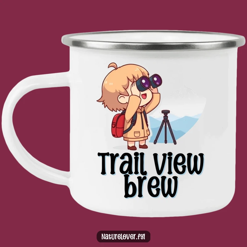 Funny Campfire Explorer Mug: Character, Mountain, Outdoor Funny Gift