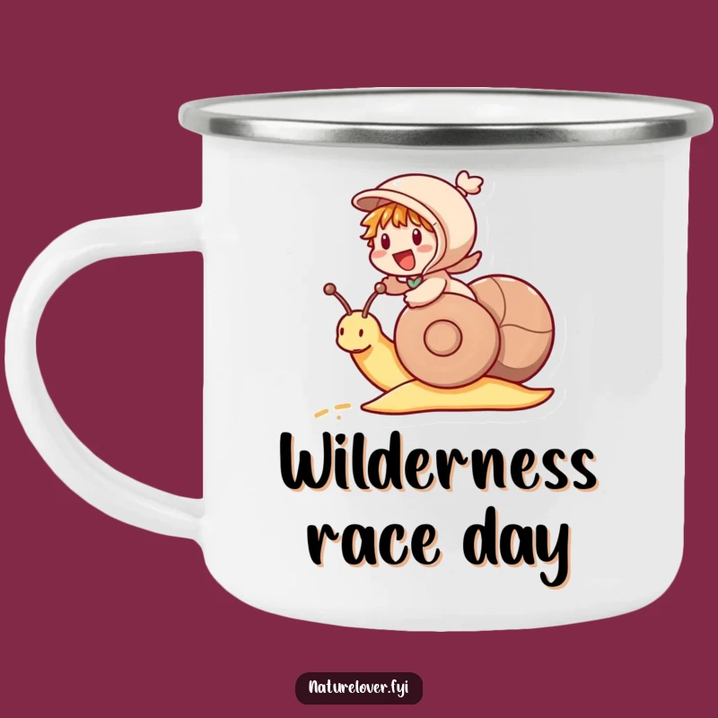 Funny Snail Racer Camping Mug: Hilarious Outdoor Gear for Slow Adventures