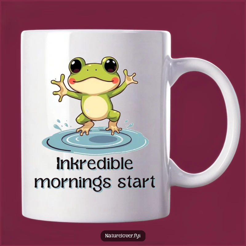 Funny Frog Galoshes Ink Puddle Mug: A Splash of Humor