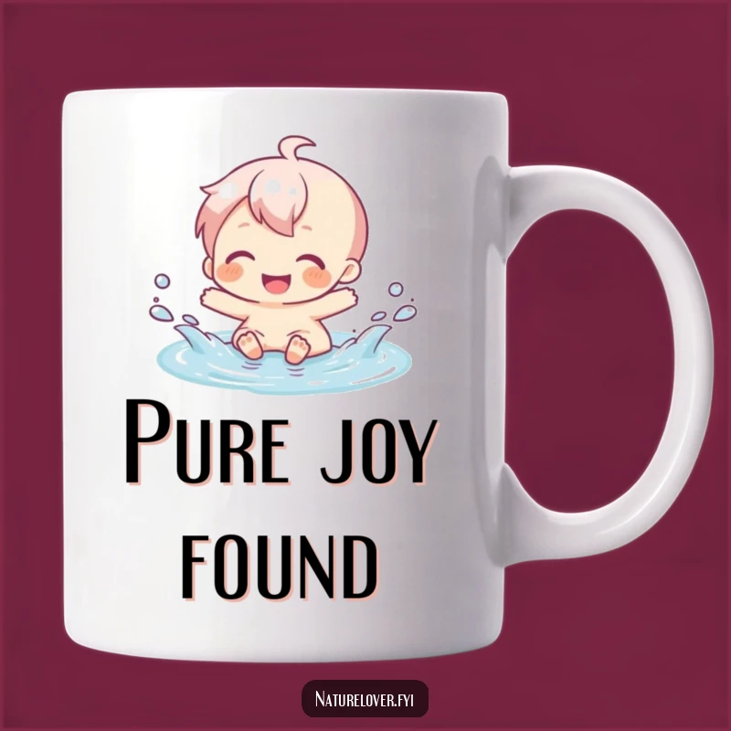 Funny Puddle Splash Mug: Joyful Character's Delight, A Perfect Funny Gift for Playful Souls
