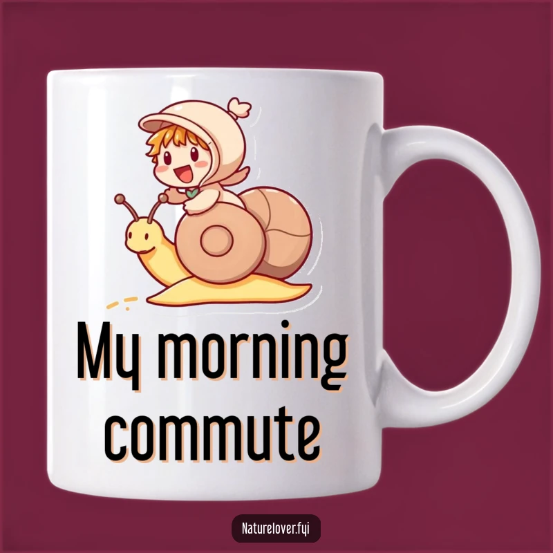 Funny Snail Racer Mug: Hilarious Gift for Slow and Steady Wins the Race Fans