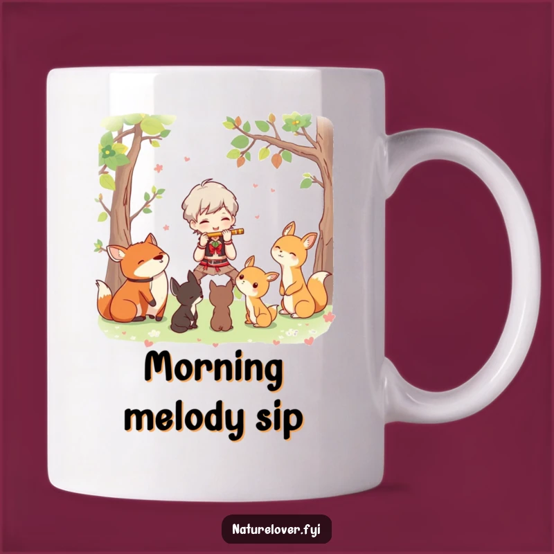Funny Woodland Concert Mug: Magical Flute Player Gift