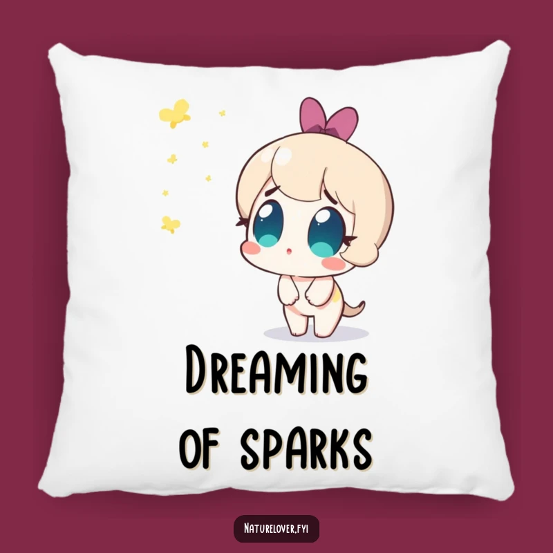 Cozy Funny Firefly Pillow: Cute Character Amazed, Comfy Funny Gift Cushion