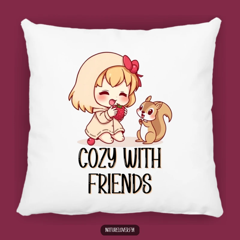 Funny Berry Sharing Pillow: Comfy Cuddles and Kindness
