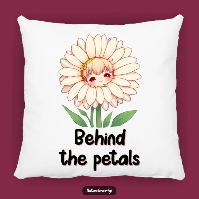 Funny Nature Lover Daisy Pillow: Cozy & Playful Home Decor Gift