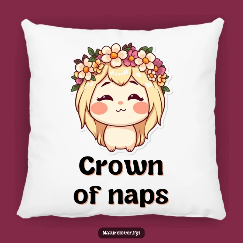 Funny Nature Lover Flower Pillow: Cozy & Goofy Home Decor Gift