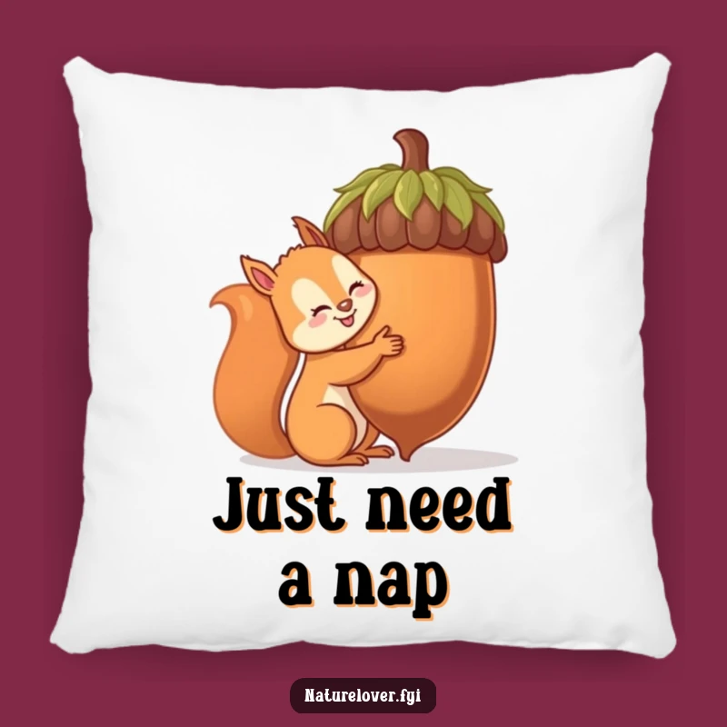 Funny Squirrel Oversized Acorn Pillow - Comfy and Hilarious Home Decor Gift
