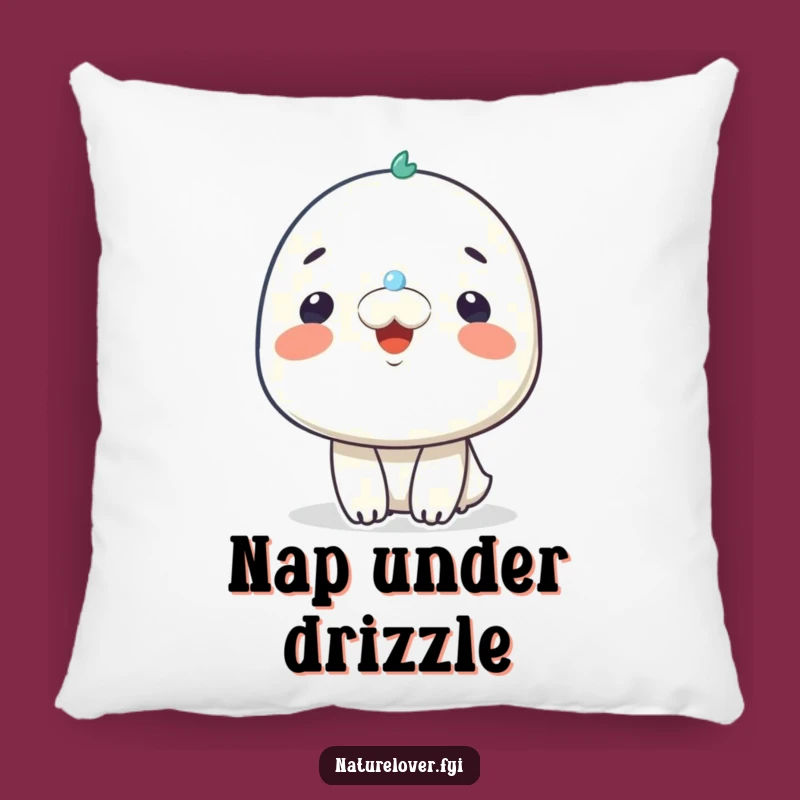Funny Raindrop Smile Pillow - Comfy Character Cushion, Perfect Cheerful Gift