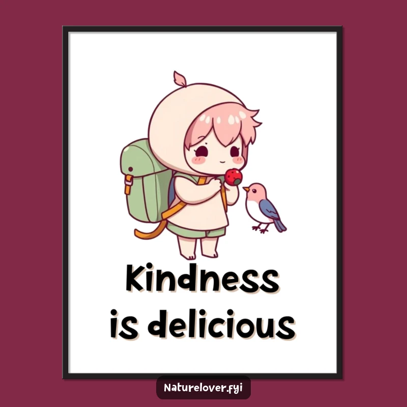 Funny Shared Moment Digital Art: Character, Bird, Instant Funny Gift Download