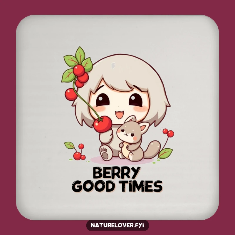 Funny Berry Buddy Coasters: Protect Surfaces with Character & Cuteness