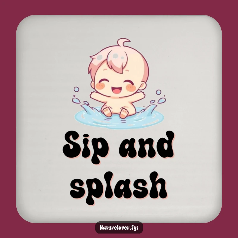 Funny Puddle Splash Coaster: Joyful Protection, Quirky Table Decor, Funny Gift
