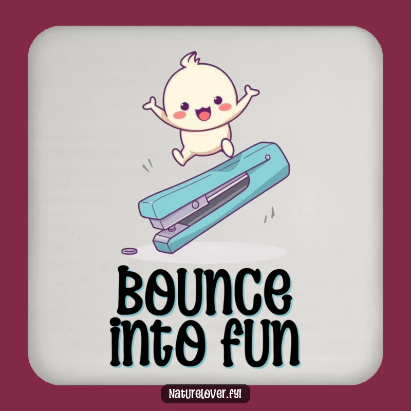 Funny Twig Leaper Coaster: Cute Bouncing Character's Giant Obstacle Surprise Drink Protector