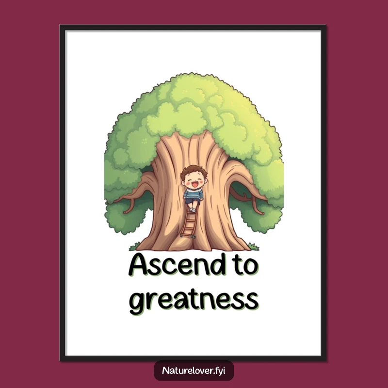 Funny Tree Goal Art Poster - Gentle Giant Theme, Perfect Funny Gift