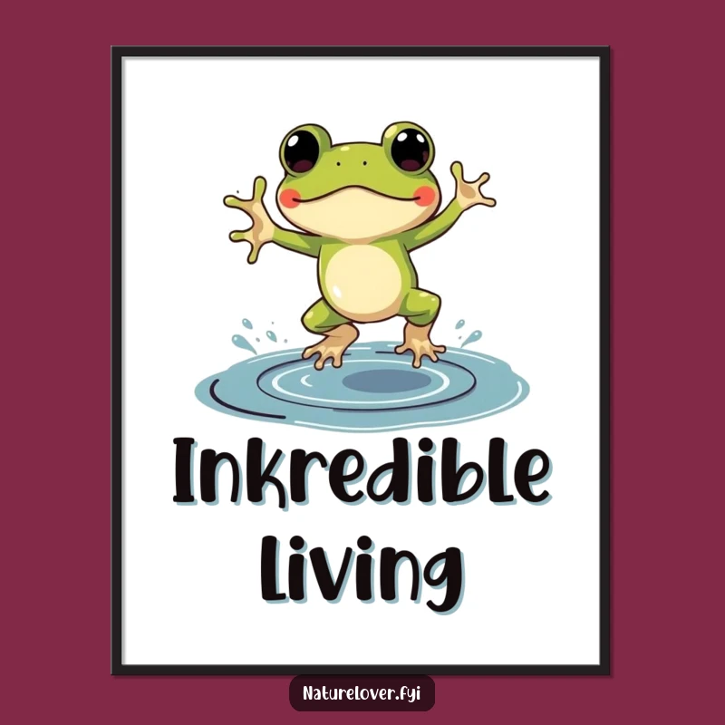 Funny Frog Galoshes Poster: Hilarious Wall Art for Your Space