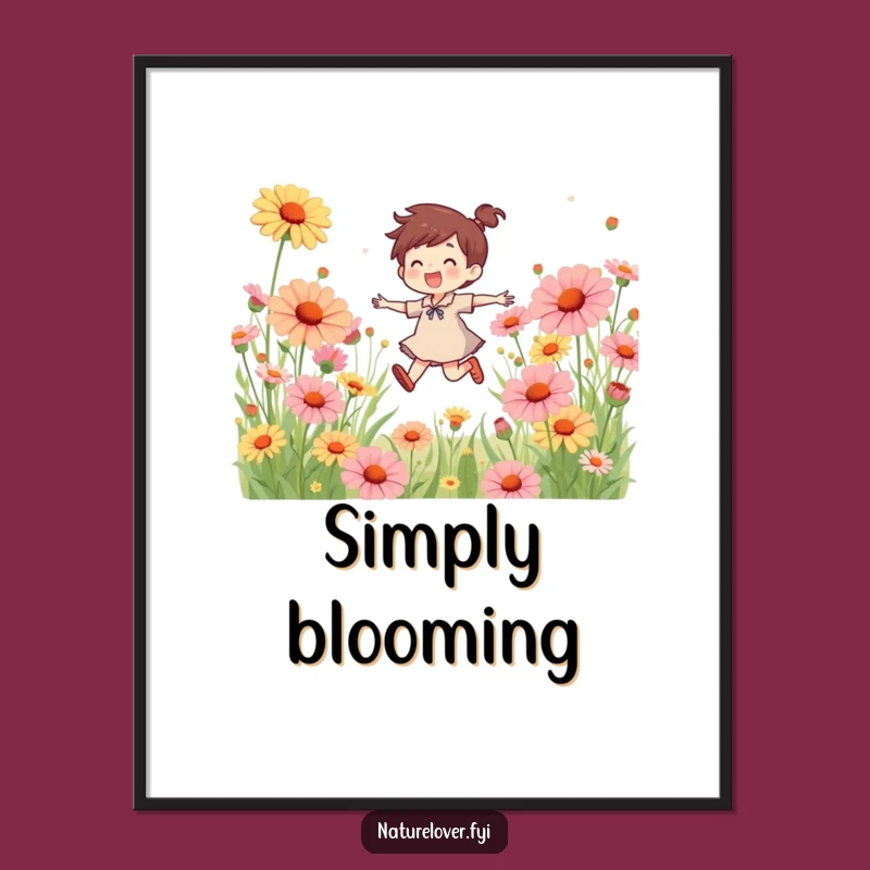 Funny Wildflower Skipper Poster - Charming Character Art Print, Joyful Decor Gift