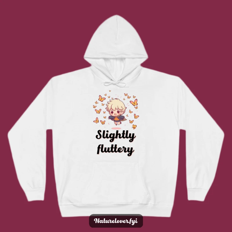 Funny Butterfly Friend Hoodie: Cozy Character Fluttering Adventure Wear
