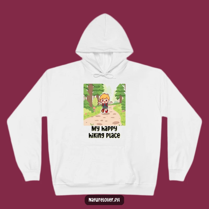 Funny Trail Hoodie: Character's Happy Hike, Cozy & Whimsical Outdoor Gear Gift