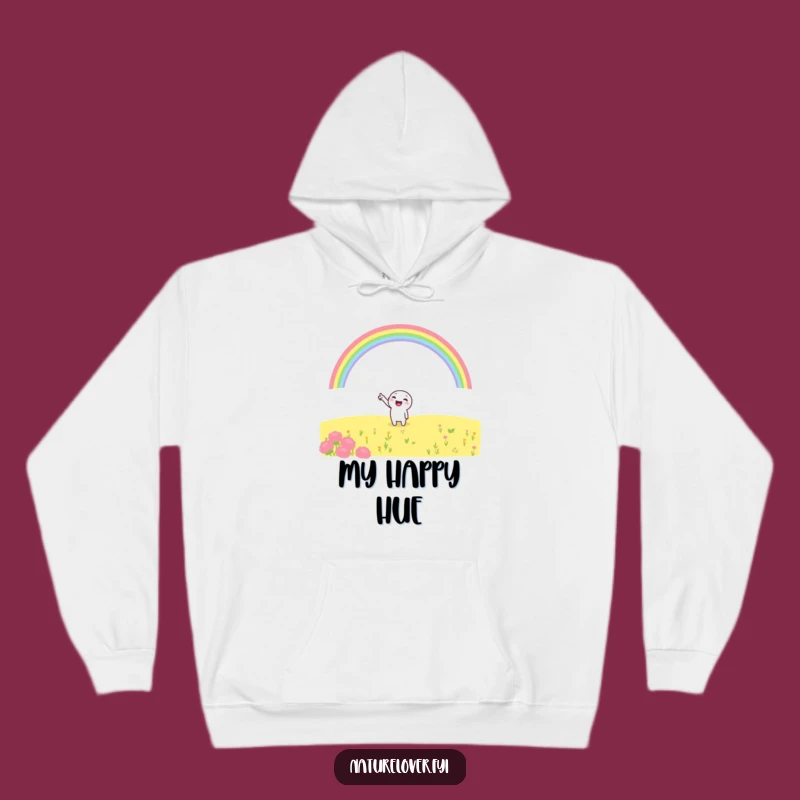 Funny Rainbow Pointer Hoodie: Cozy Cheerful Spirit, Perfect Humorous Gift