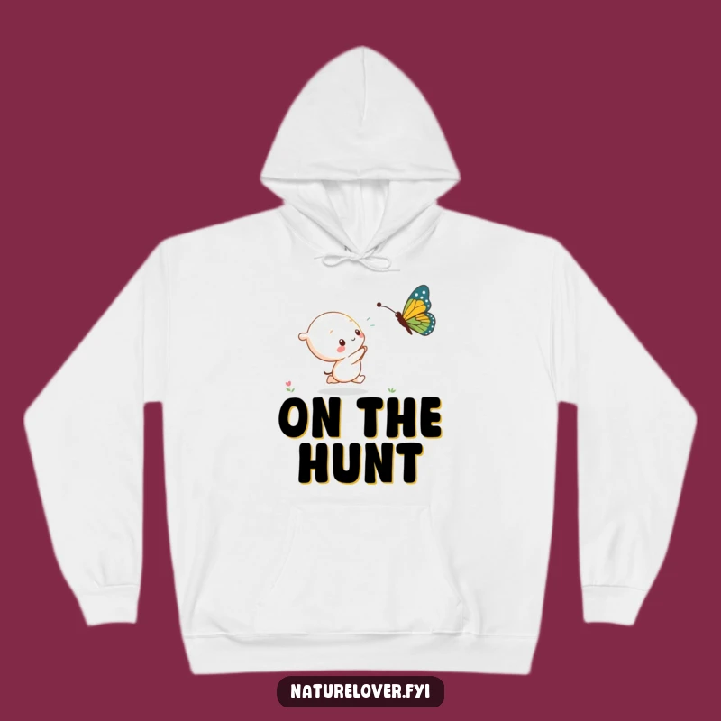 Funny Kawaii Butterfly Joy Hoodie - Cozy Character Chase, Perfect Funny Gift