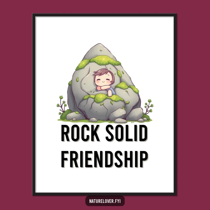 Free Printable Rock Hug Art - Funny Downloadable Decor for Cozy Spaces