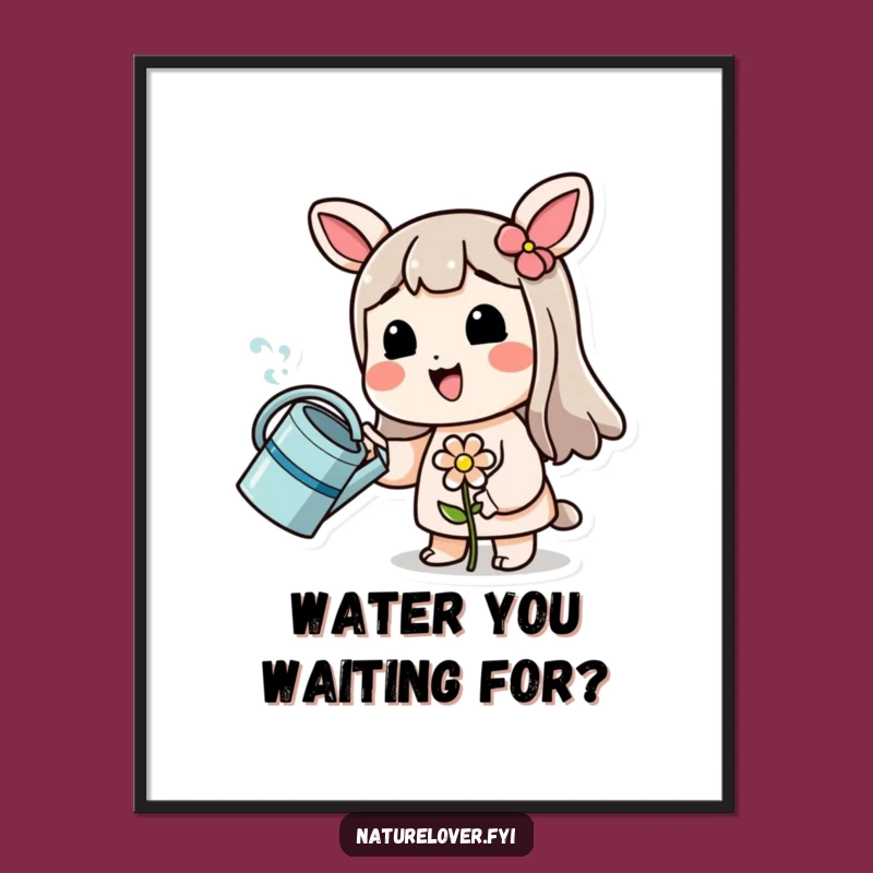 Free Printable Wall Art: Funny Blooming Character, Hilarious Downloadable Decor! DIY Gift