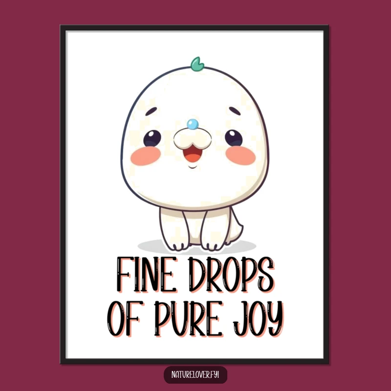 Funny Free Printable Wall Art: Raindrop Smile Delight - Charming Home Accent!