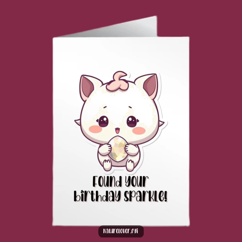 Funny Free Printable Birthday Card: Sparkle Pebble Surprise, Downloadable Gift