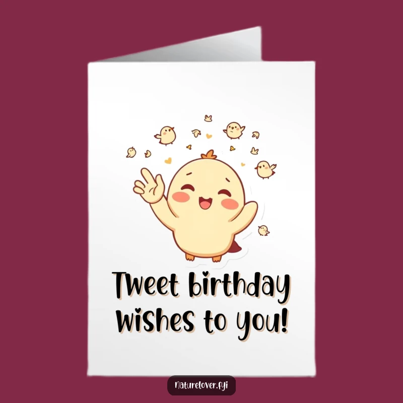 Free Printable Birthday Card: Birdy Waves Hello, Funny DIY Downloadable Gift for a Chirpy Day