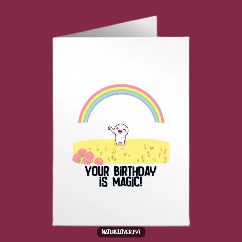 Free Printable Rainbow Pointer Birthday Card - Funny Downloadable Gift for Joyful Celebrations
