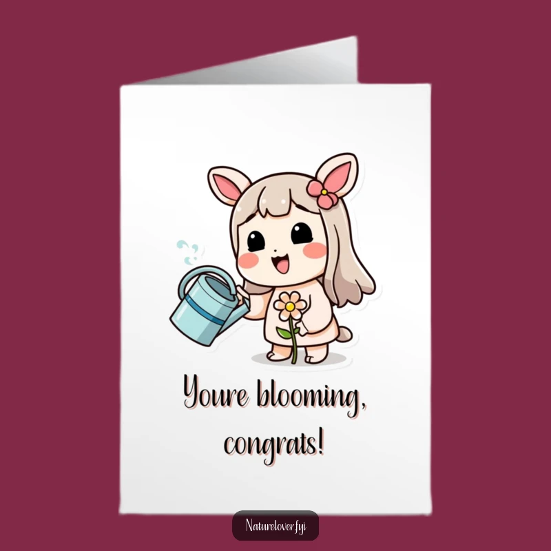 Free Printable Congrats Card: Funny Flower Growth, Ideal DIY Downloadable Gift!