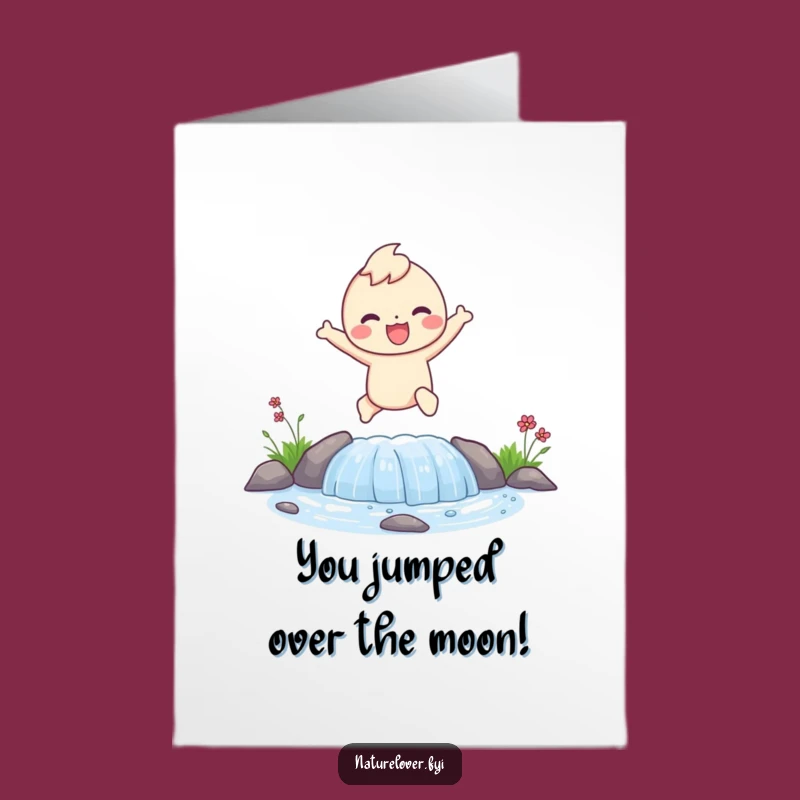 Free Printable Congrats Card: Stream Leaper's Victory Jump - Celebrate Success!