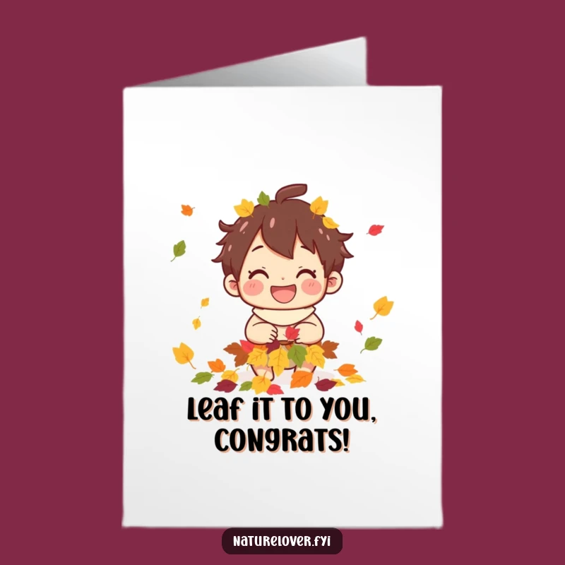 Free Printable Congrats Card: Leafy Collection for Your Big Achievement Gift