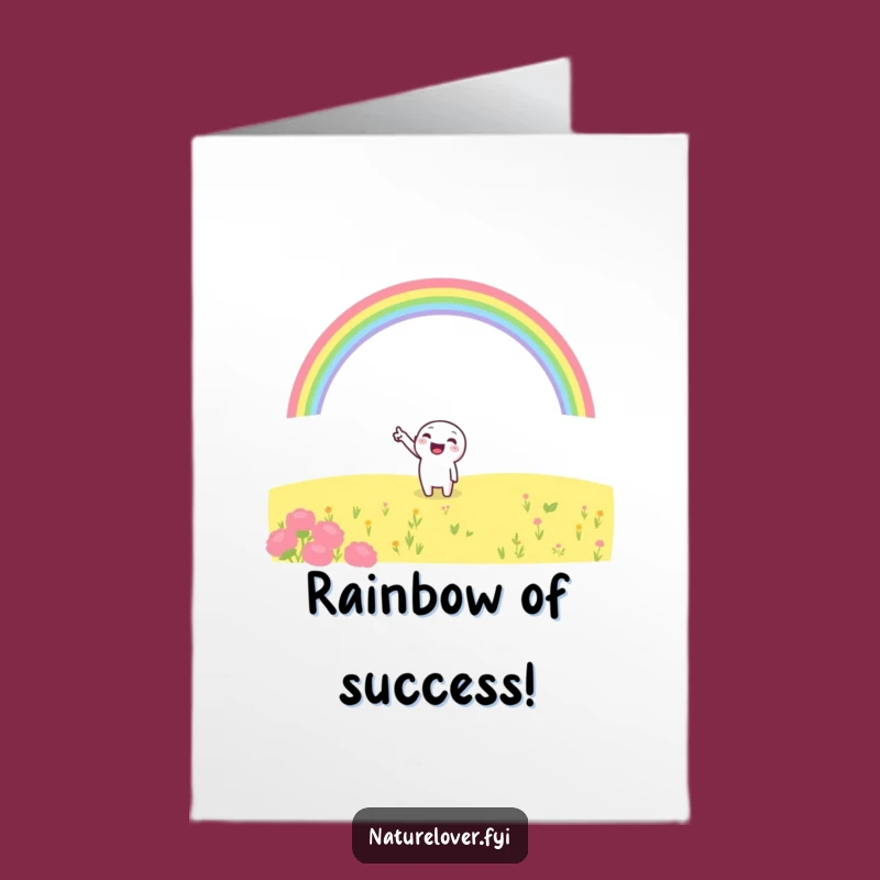Free Printable Rainbow Pointer Congrats Card - Funny Downloadable for Bright Futures