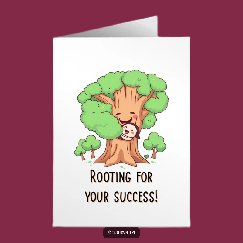 Free Printable Congrats Card: Joyful Tree Hug, Humorous Downloadable Gift