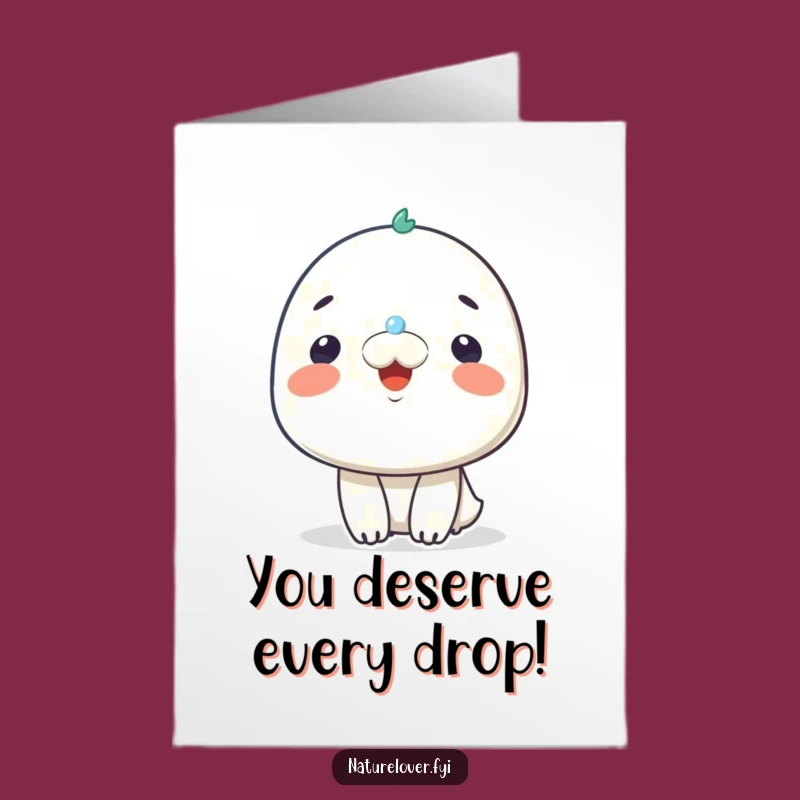 Free Printable Congrats Card: Raindrop Happiness - A Splash of Celebration!