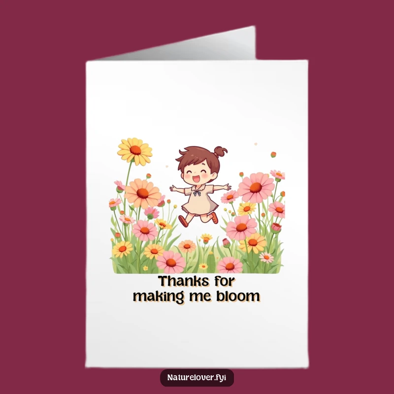 Funny Free Printable Thank You Card: Flower Field Gratitude - Express Thanks Instantly!