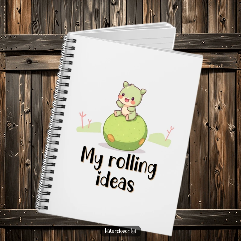 Funny Moss Ball Rider Notebook: A creature riding a moss ball, perfect for jotting down notes and nature observations.
