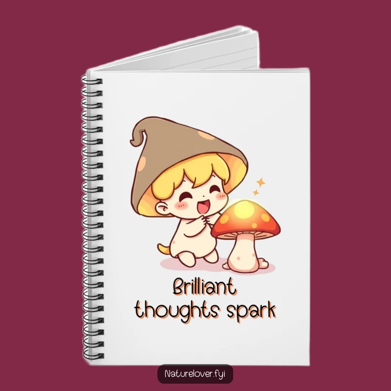 Funny Mushroom Discoverer Notebook: Delighted Character's Glowing Secret Surprise Journal