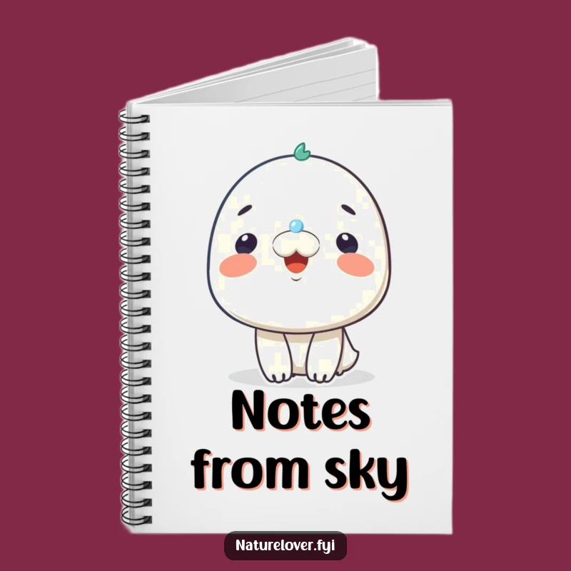 Funny Raindrop Smile Notebook - Cheerful Character Journal, Perfect Gift